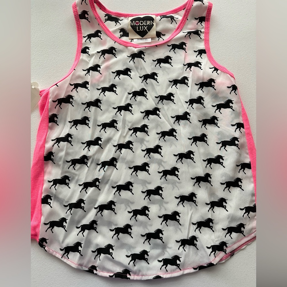 Girls Modern Lux Pony Tank